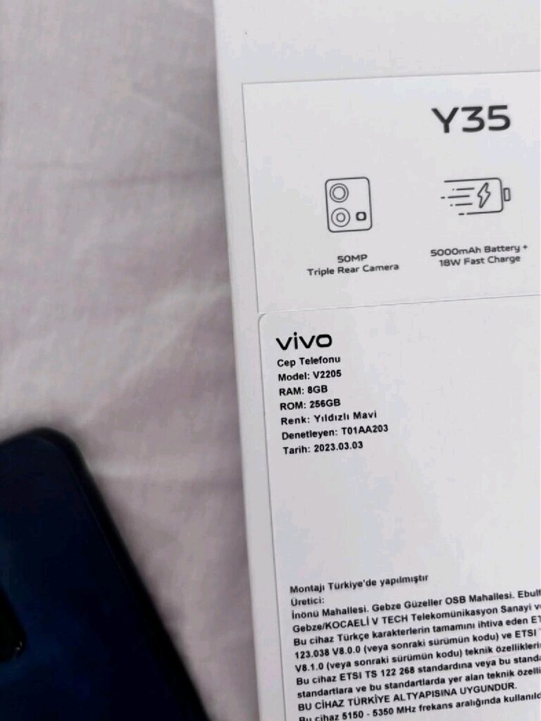 Vivo Y35 256 GB Temiz - 8