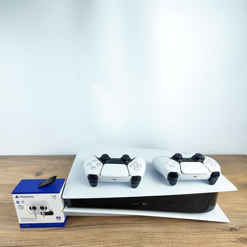 PLAYSTATION 5 STANDART CDLİ ÇİFT KOL + RAZER HAMMERHEAD KULAKLIK - 3