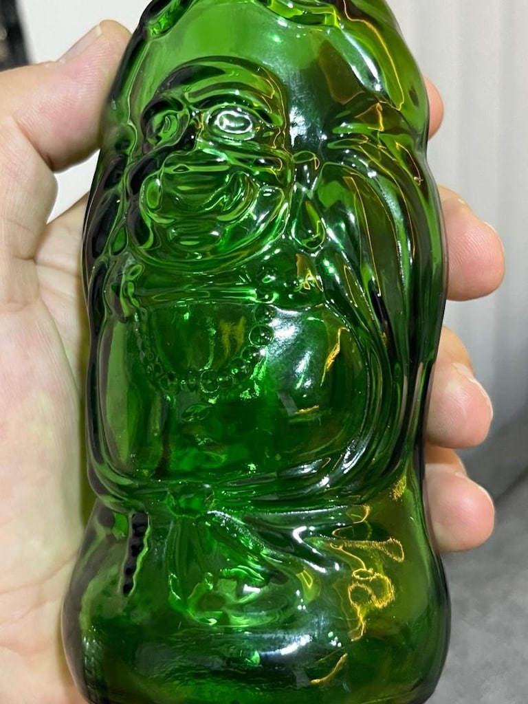 buda kabartma dekoratif şişe - 8