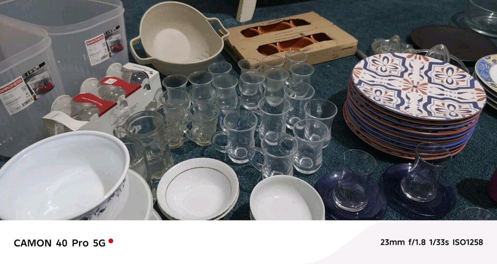 porselen tabak cam tabak küp çay bardağı 200 parça - 10