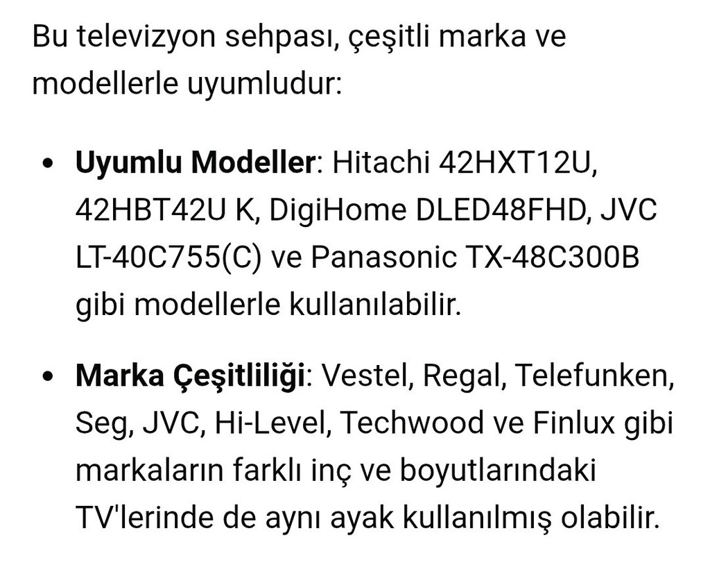 TV ayağı birçok marka TV ye uyar 46x22 . cm - 5