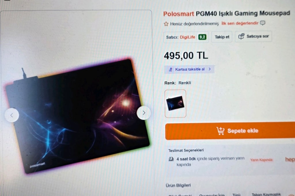 Polosmart PGM40 ışıklı Mouse pad. Sıfır kutusunda. - 3
