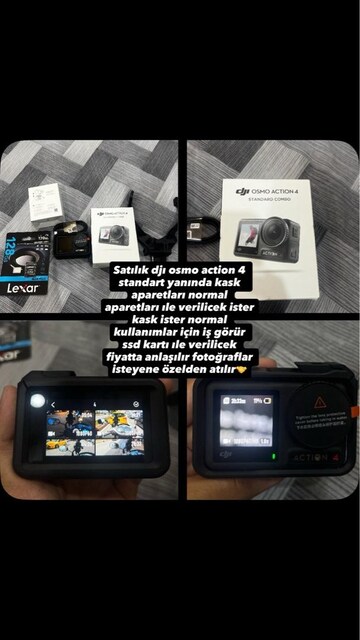 DJI OSMO ACTİON 4 128GB SSD İLE BİRLİKTE