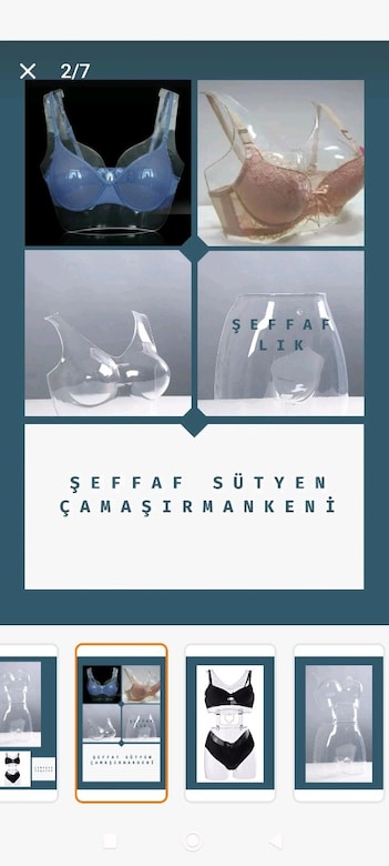 şeffaf bayan çamaşır teşhir mankeni - 2