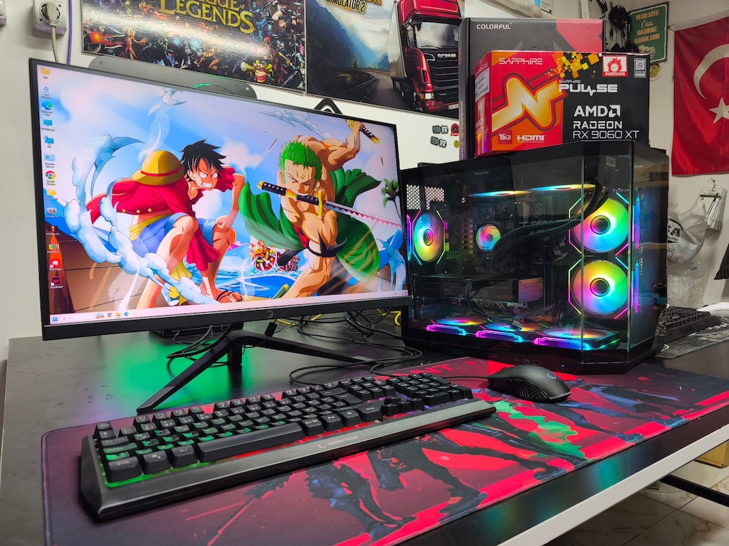 DDR5 RYZEN 5 7600X-32GB-1 TB-RX 9060XT 16GB-27 İnc 2K 180Hz - 3