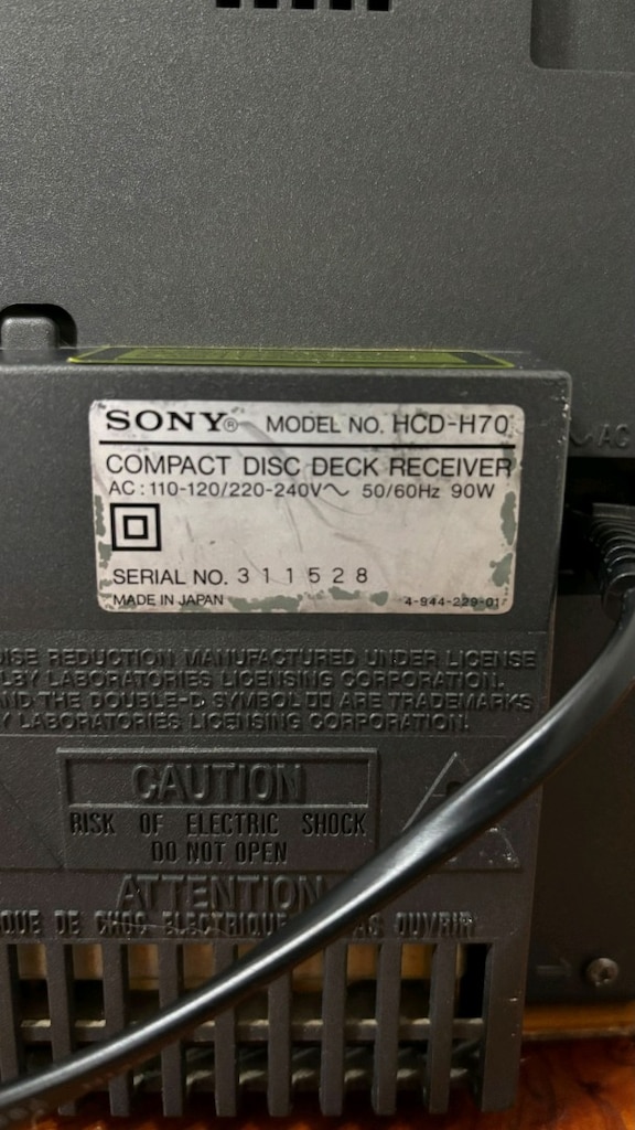 SONY HCD H70 MÜZIK SETİ GÖVDE - 4