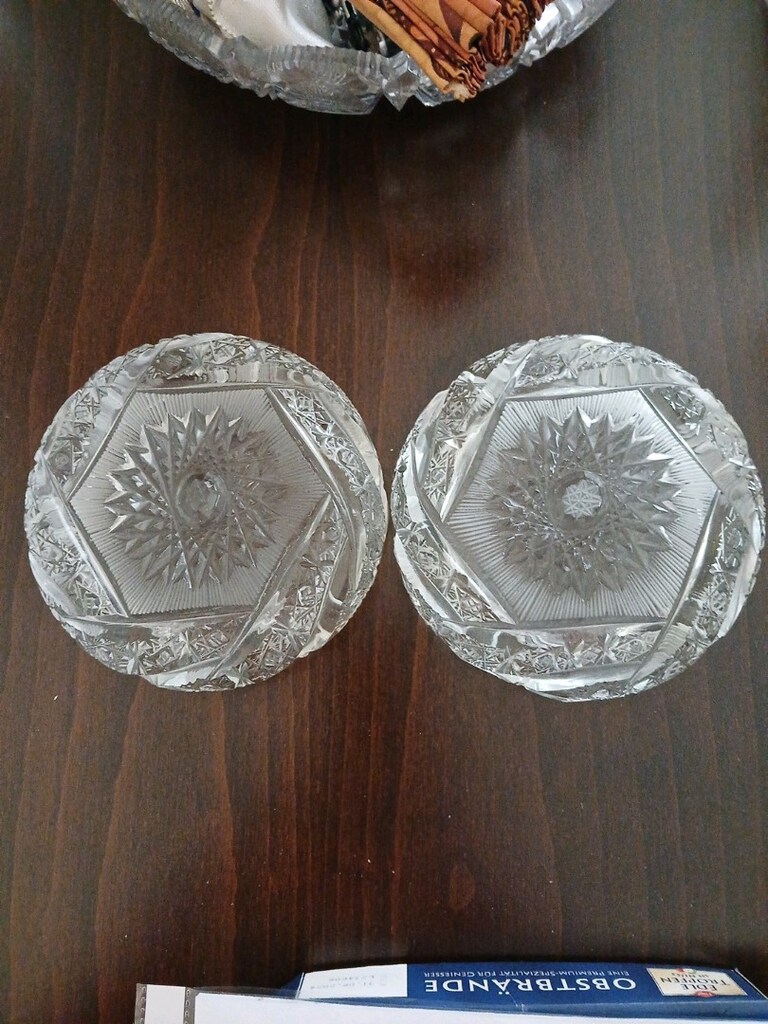 2 adet kristal küllük, vintage. - 2