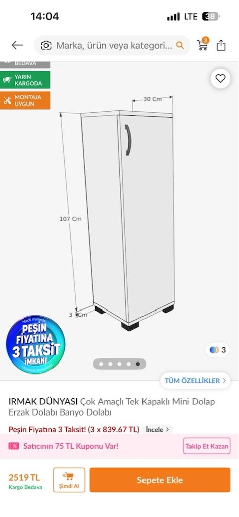 çok amaçlı ahşap sıfır dolap - 5
