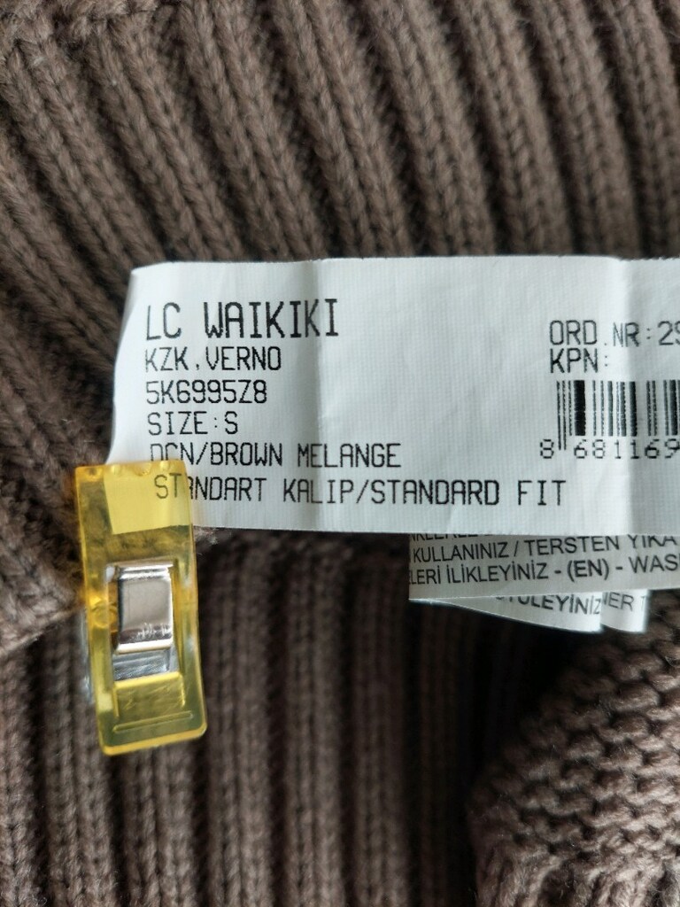 LCW Düğmeli Yüksek Yakalı Kahverengi Erkek Kazak - 10