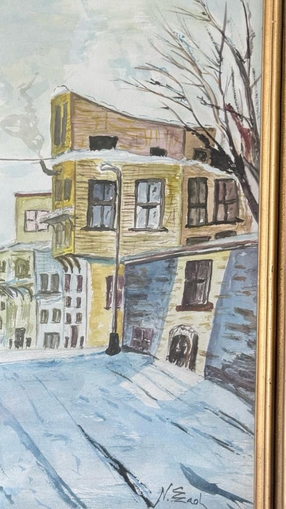 NURİ EROL İMZALI SULU BOYA TABLO - 5