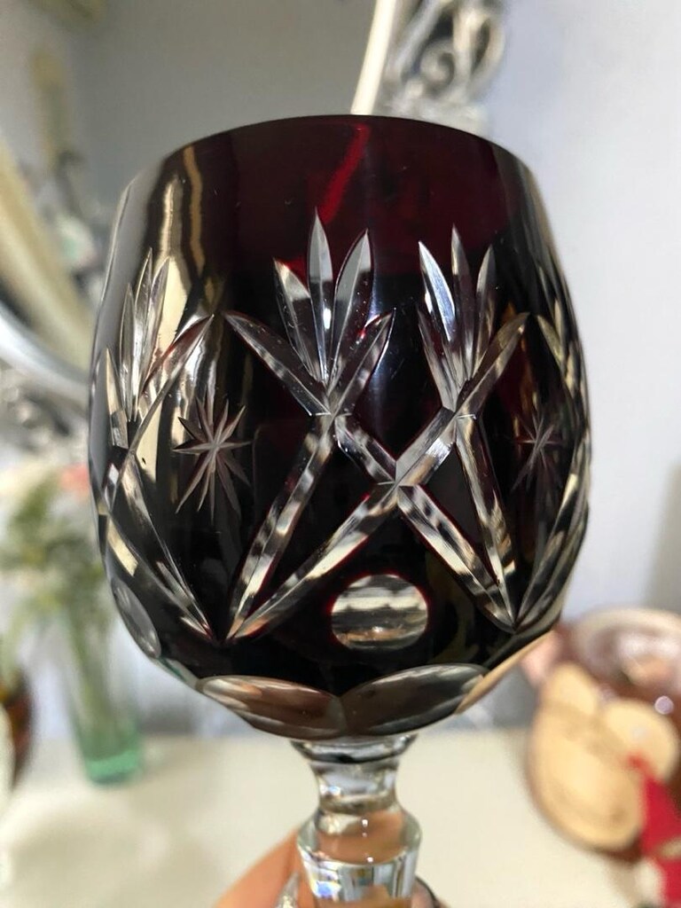 Antika Çekoslovak Bohem Kristal Kadeh - 2