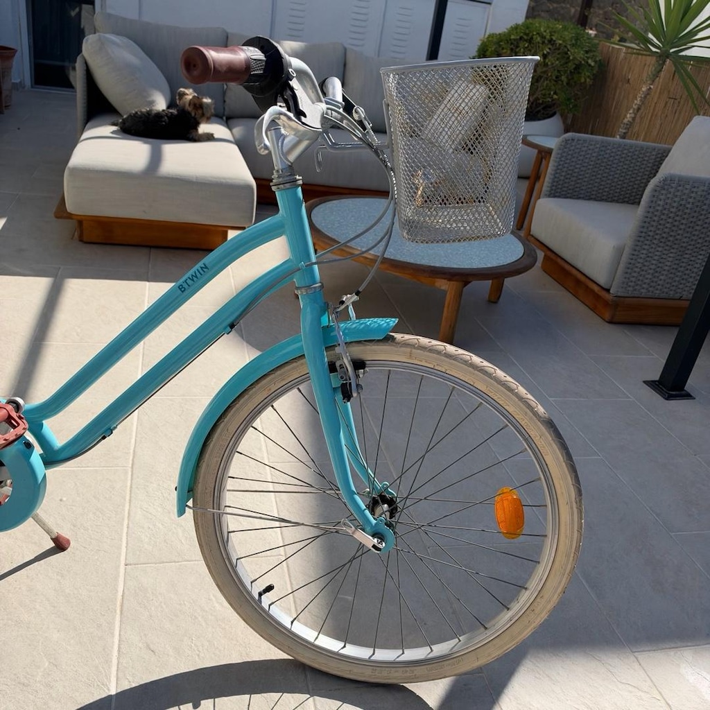 Decathlon Btwin 500 24 jant sepetli çocuk şehir bisikleti - 4