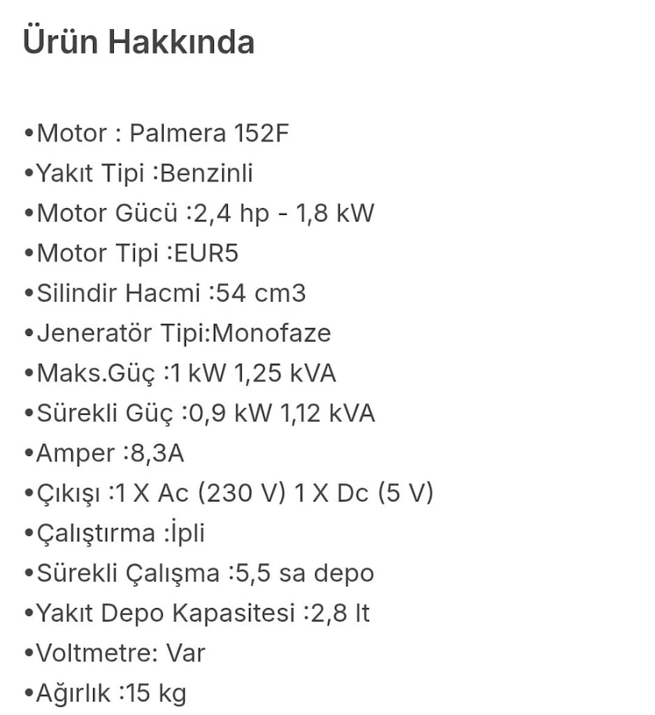 Palmera Pa1000In 1 Kw İnvertör Jeneratör - 2