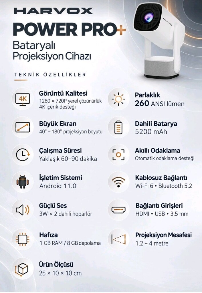 harvox taşınabilir projektör yeni ürün - 6