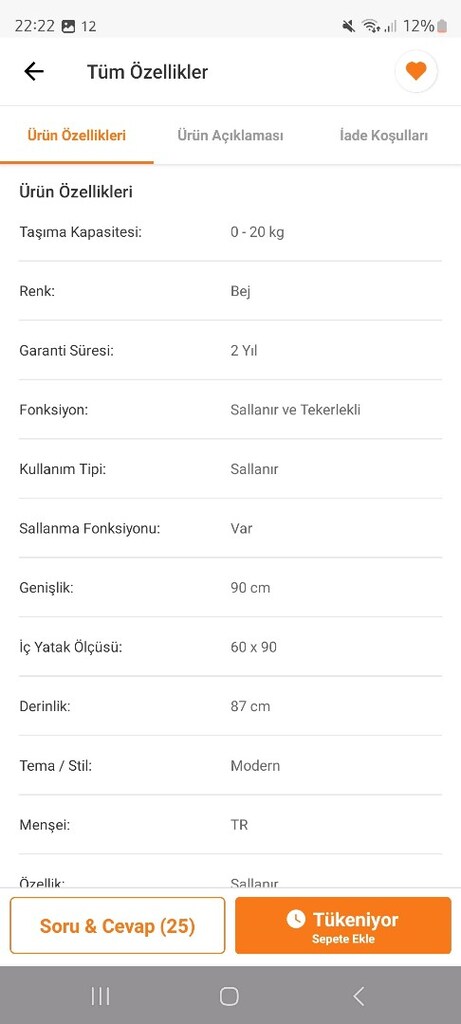 Anne yanı beşik sifir kademeli - 15