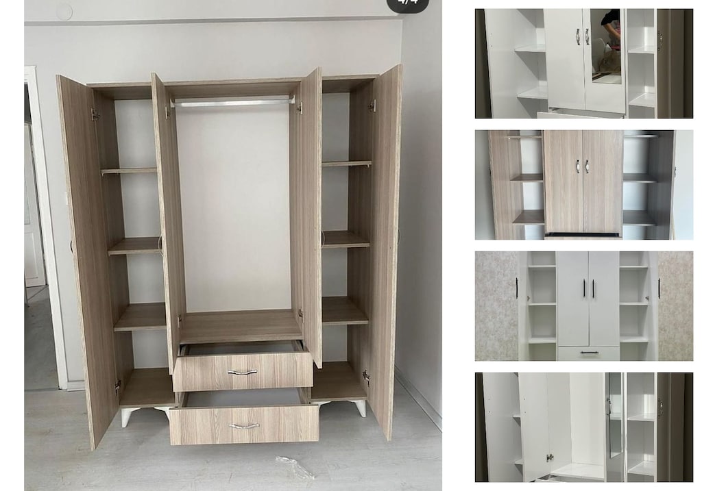4 kapaklı elbise dolabı ibsbnefbyh - 3