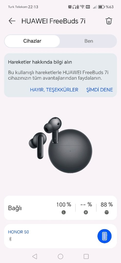Huawei freebuds 7i sol kulaklık PAZARLIK YOK - 3