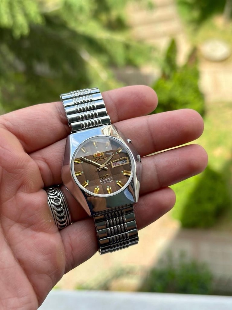 Orient Crystal 21 Jewels Kesik Cam Vintage Otomatik Saat