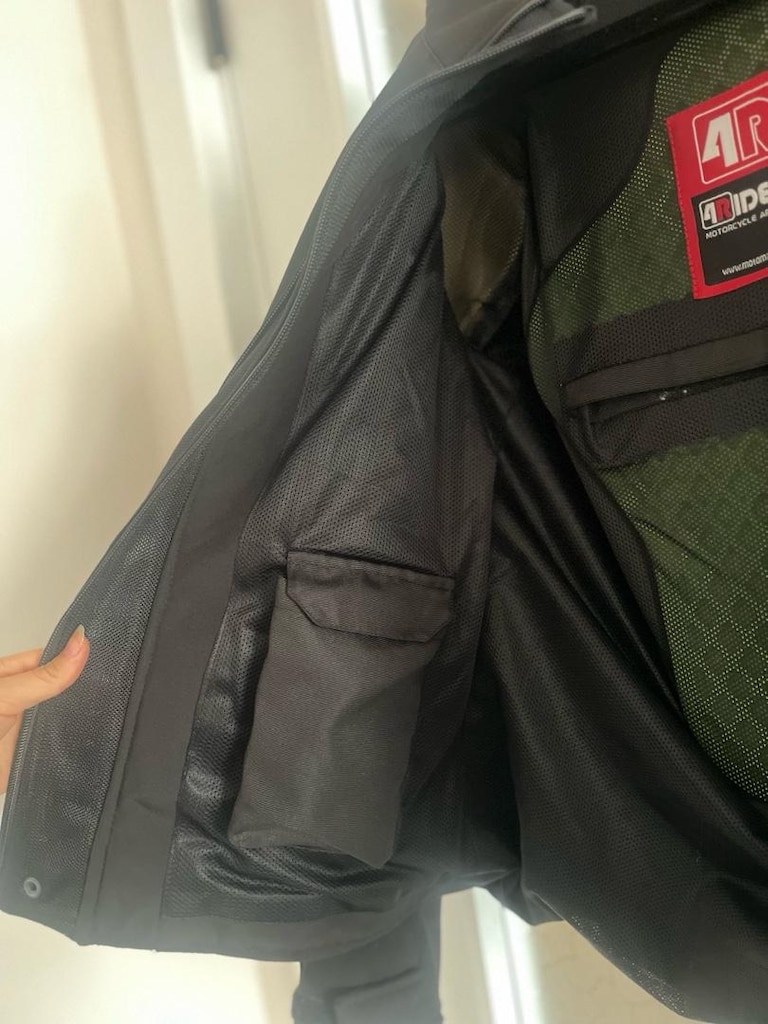 4Riders Rex Pro Korumalı Softshell Motosiklet Montu Siyah - 5
