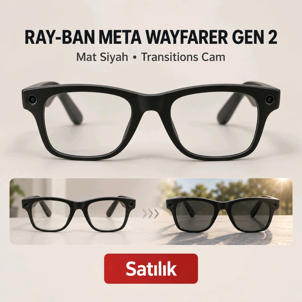 Ray-Ban Meta Wayfarer Gen 2 Mat Siyah, Güneşte Kararan Transitions Csm