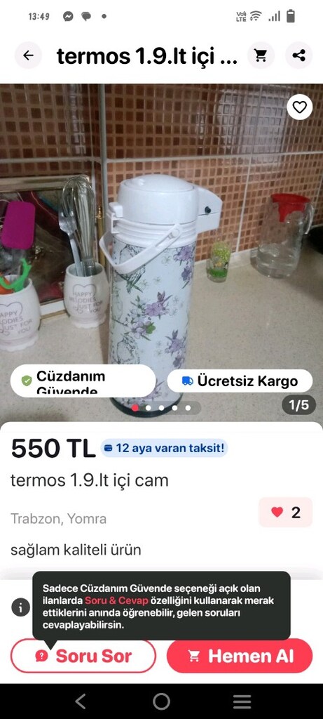 termos 2lt içi çam - 3