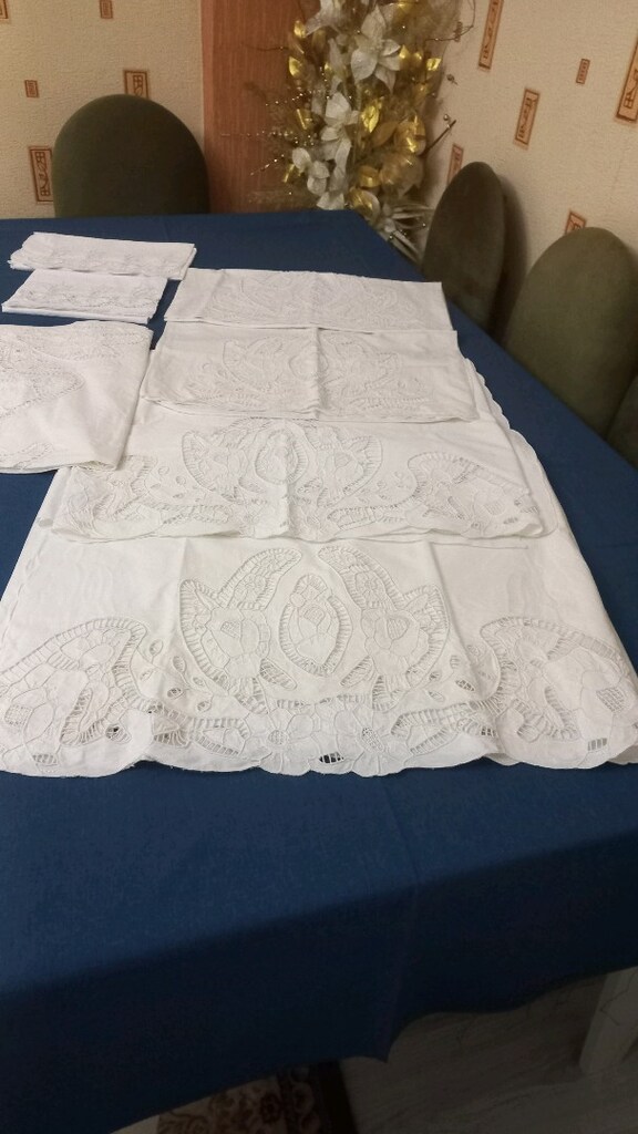 Beyaz işi yatak örtüsü takımı - 3