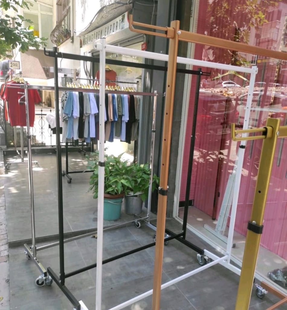 Eşek Askısı,Butik Askı,Bitik Askısı,Ayaklı Askılık, Tekerlekli Eşek - 7