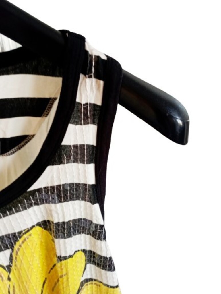 River Island Çiçek Detaylı Çizgili Kolsuz Bluz — görsel 7/9