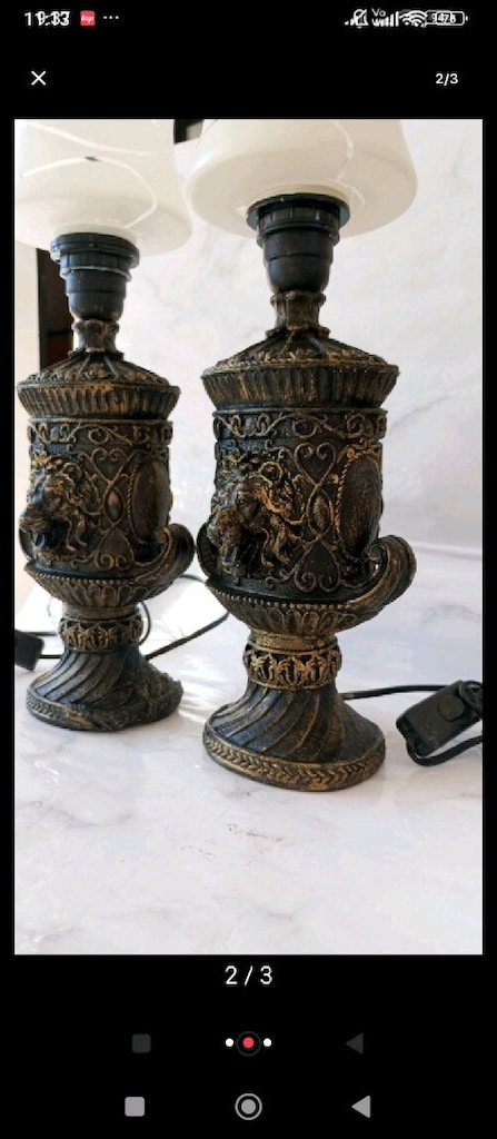 aslanlı ikili abajur - 3