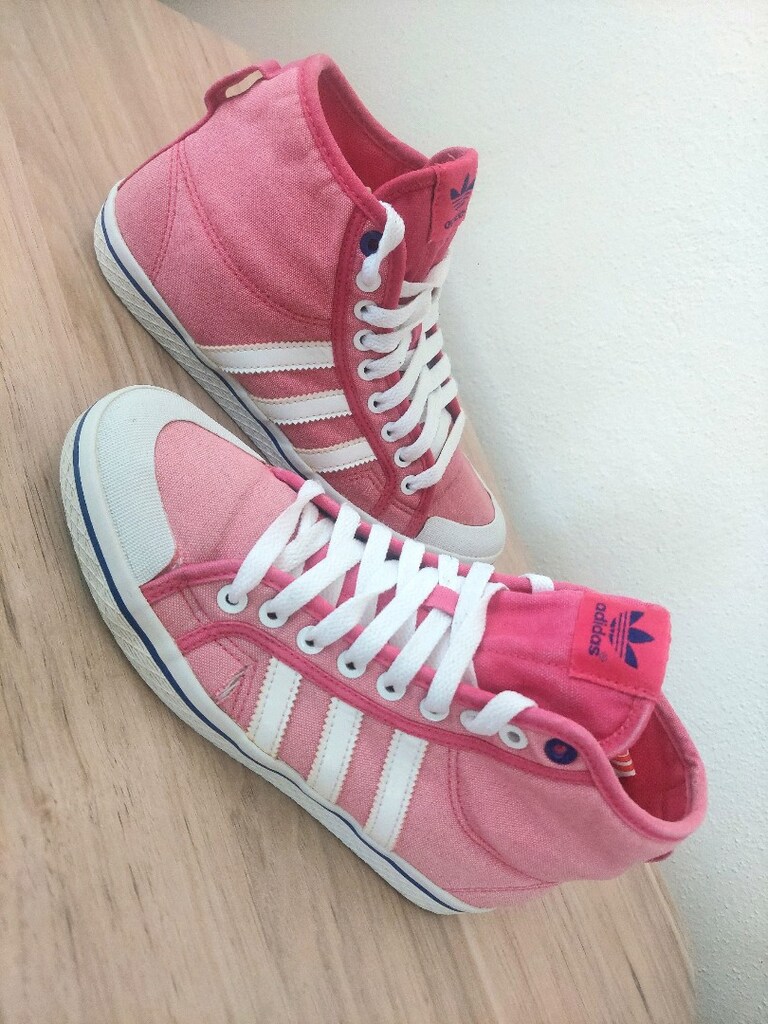 ADİDAS Nizza yüksek bilekli toz pembe kanvas Sneaker - 2