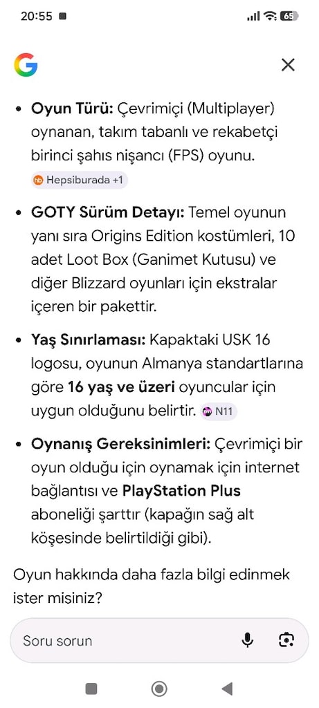 PS4 OVERWATCH GAME OF THE YEAR EDITION - 2