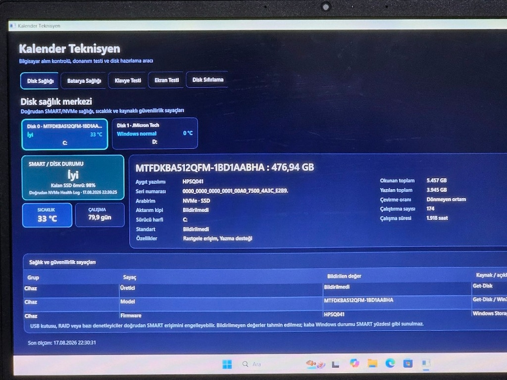 Hp i5 1334U 8GB Ram 512GB SSD Laptop - 7