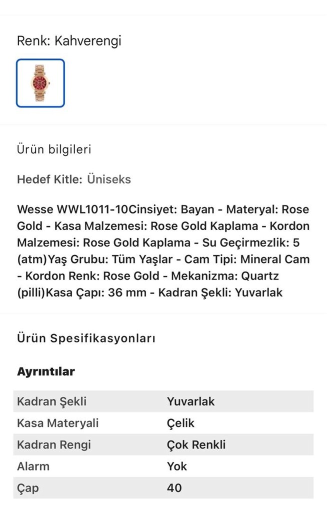 WESSE bayan saat - 4