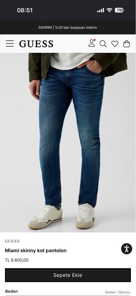 Guess miami skinny fit sıfır pantolon — görsel 7/8
