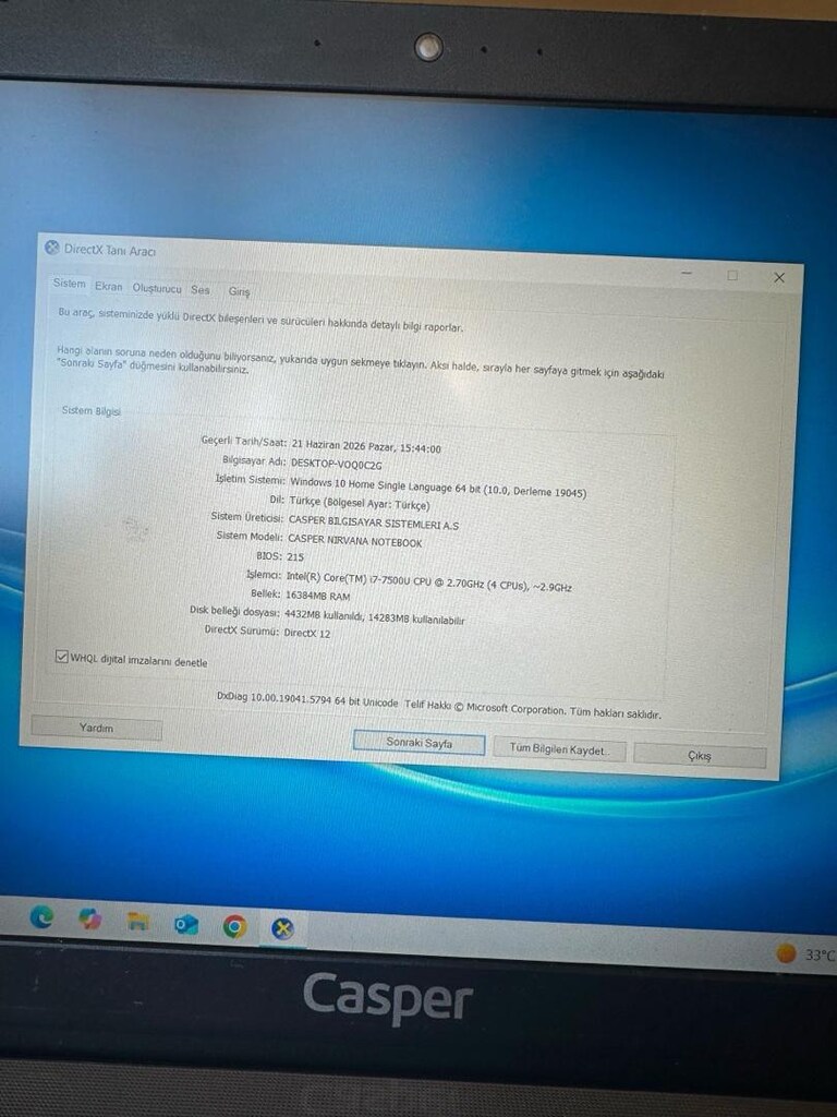 CASPER i7 7.NESİL LAPTOP - 9