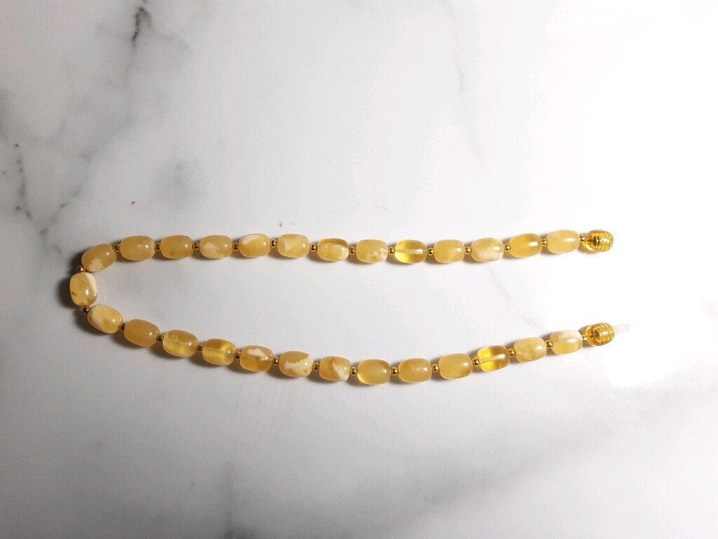 Bebek Unisex Damla Kehribar Kolye - 2