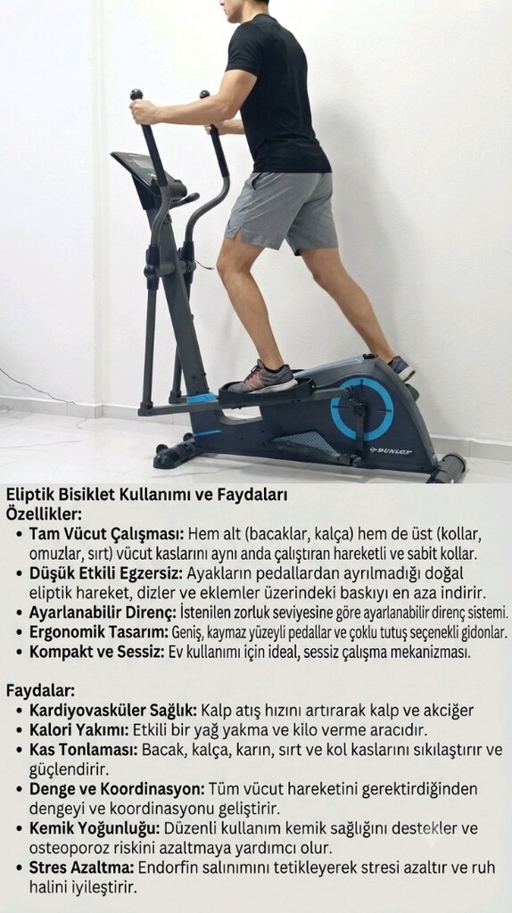 Dunlop ST-320E Eliptik Kondisyon Bisikleti ADRESE KURULUM DAHİL - 8