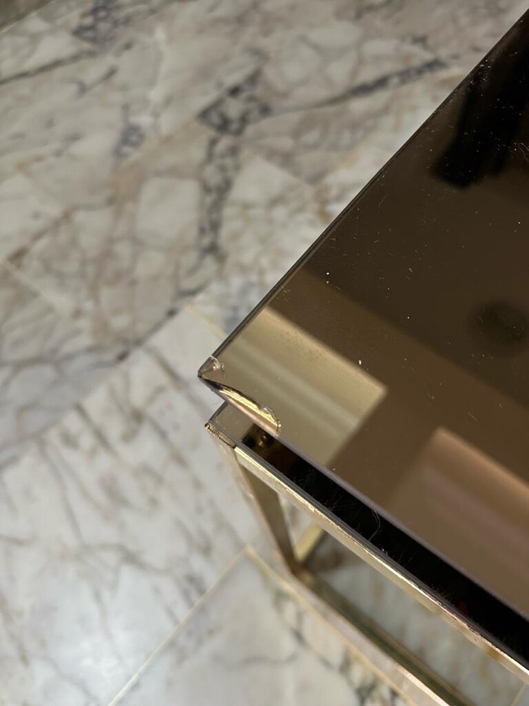 Bronz Aynalı Orta Sehpa Takımı – 4 Gizlenebilir Sehpa - 8