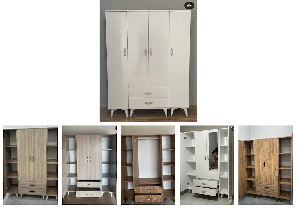 4 kapaklı elbise dolabı lnxitamnrm - 6