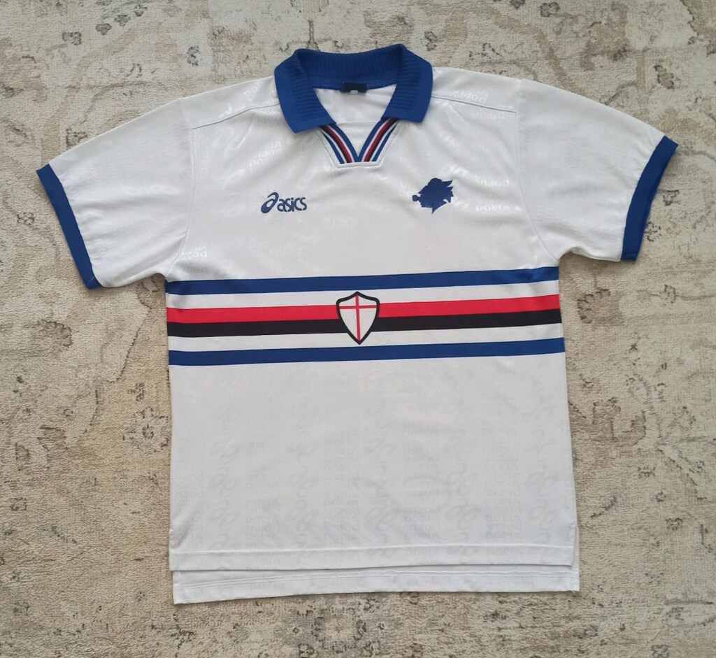 1996-1997 Sezonu Mihajlovic Orijinal Sampdoria Deplasman Forma Asics
