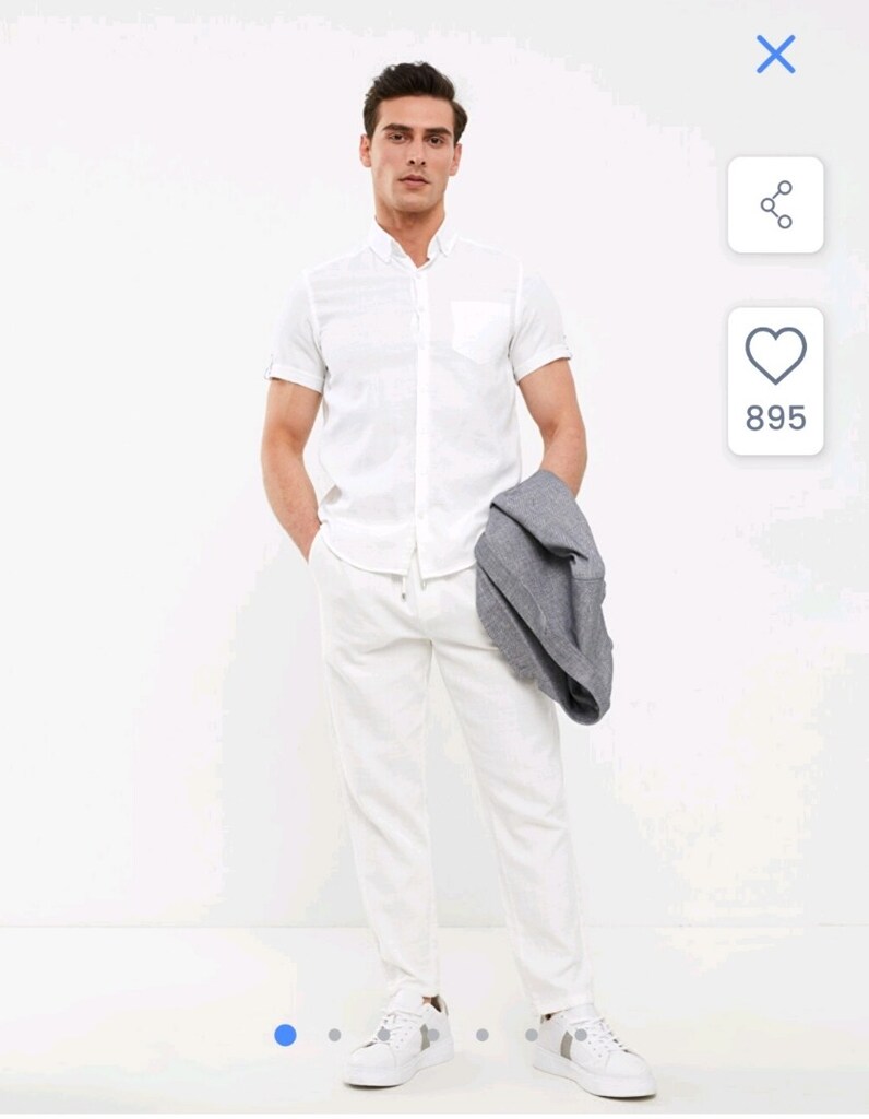 Lcwaikiki marka slim fit kısa kollu erkek gömlek - 2