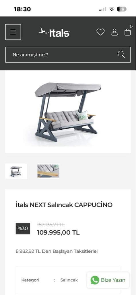 BAHÇE SALINCAK İTHALS MARKA İROKO AĞACINDAN AHŞAP SALINCAK UYGUN FİYAT - 2