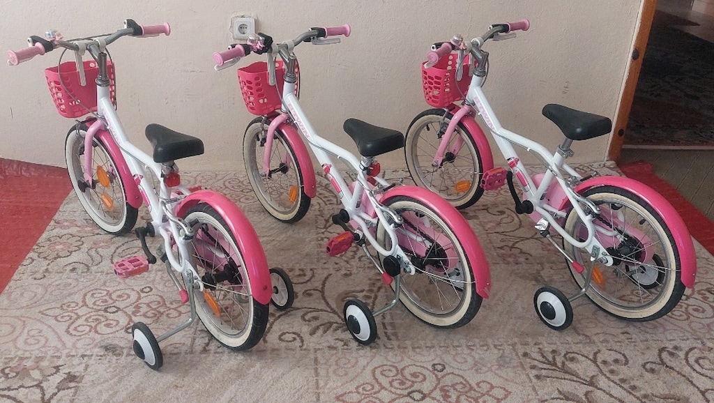 3 ADET 16 JANT KIZ ÇOCUK BISIKLETI BTWIN - 9
