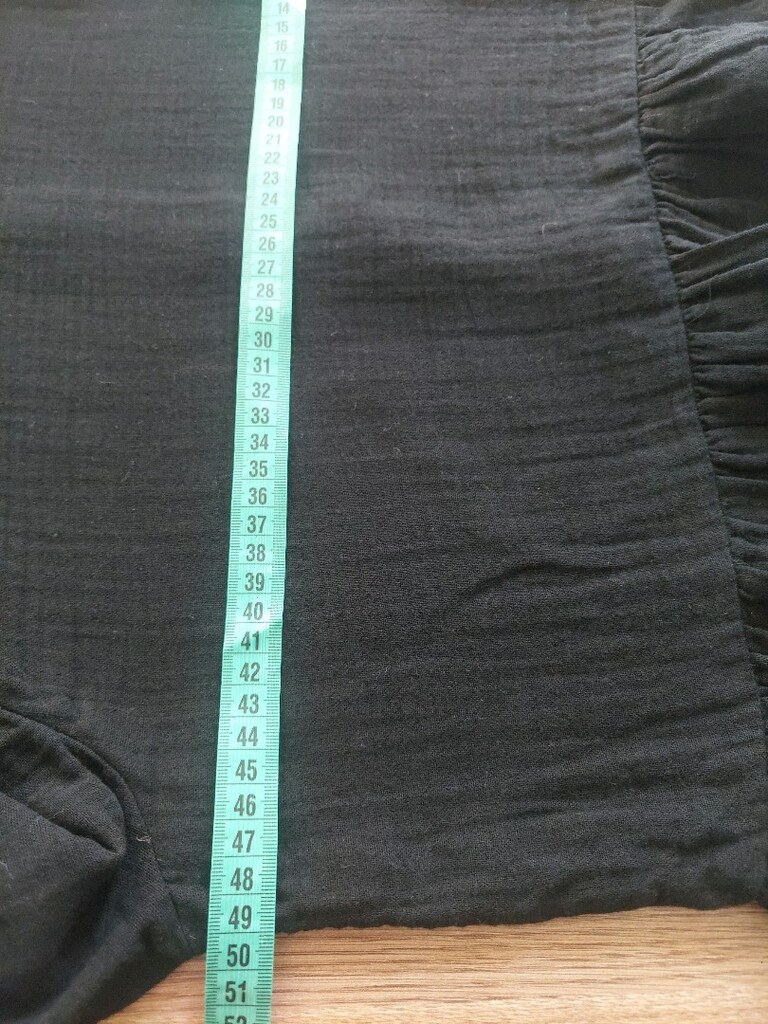Müslin kumaş etek ucu fırfırlı Crop bluz - 12
