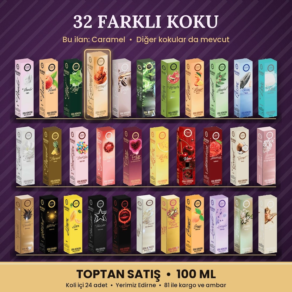 ÇİDO MİRİS KARAMEL ODA KOKUSU 100ML TOPTANCIDAN - 3