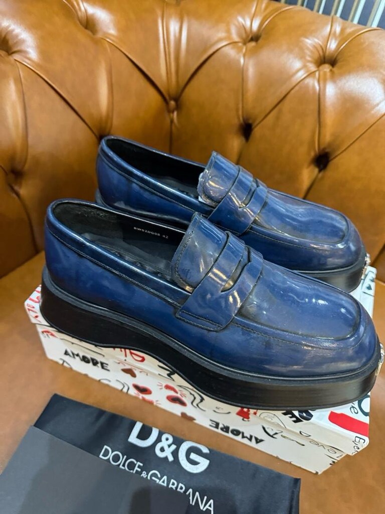 DOLCE GABBANA LACİVERT LOAFER 42 NUMARA - 4