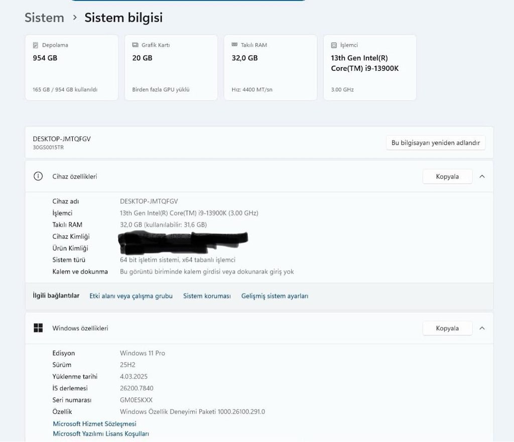 LENOVO i9-13900K/NVIDIA RTX A4500 20 GB/32 GB DDR5/1 TBSSD - 3