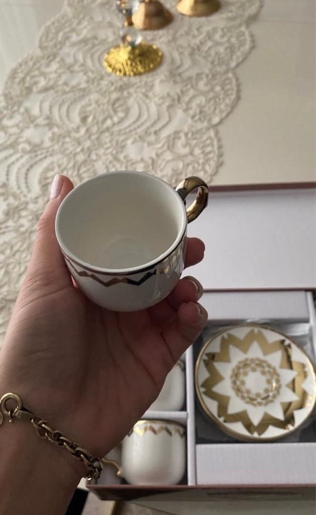 6 kişilik porselen kahve takımı - 3