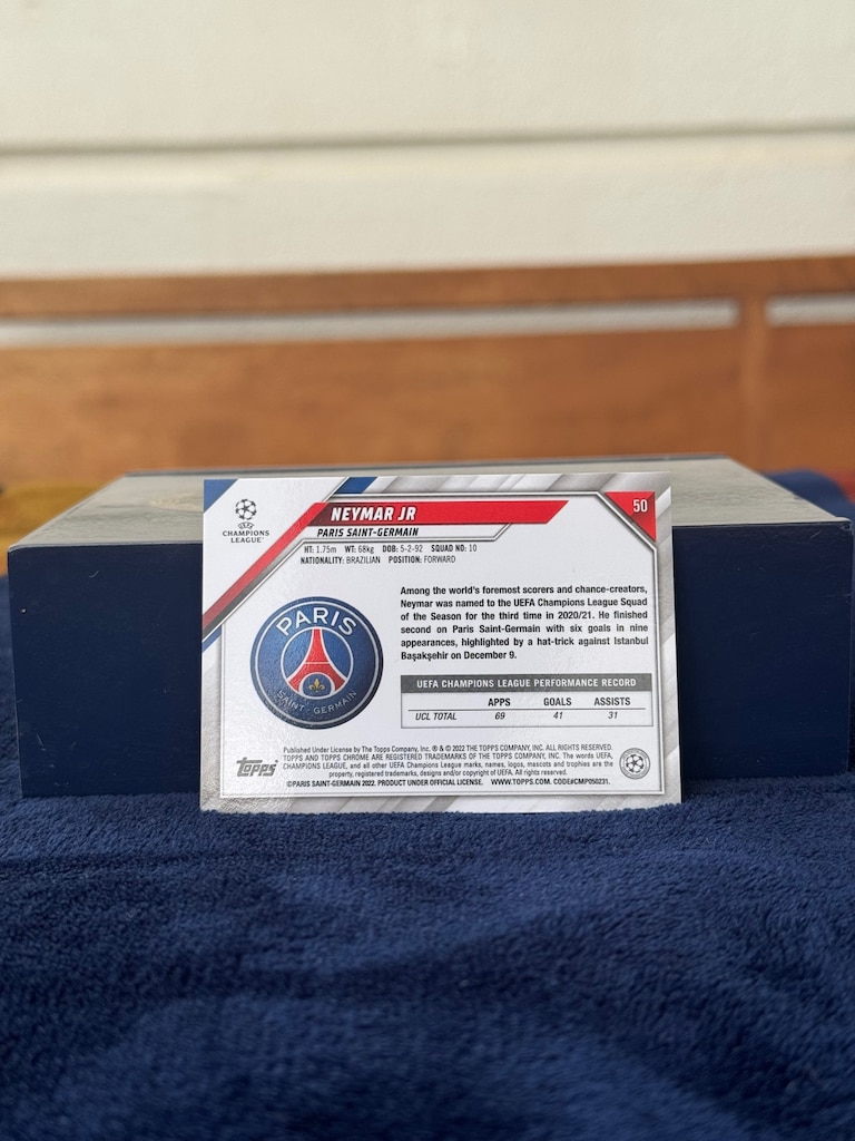 Neymar Jr. Topps Chrome Şampiyonlar Ligi Futbol Kartı - 2