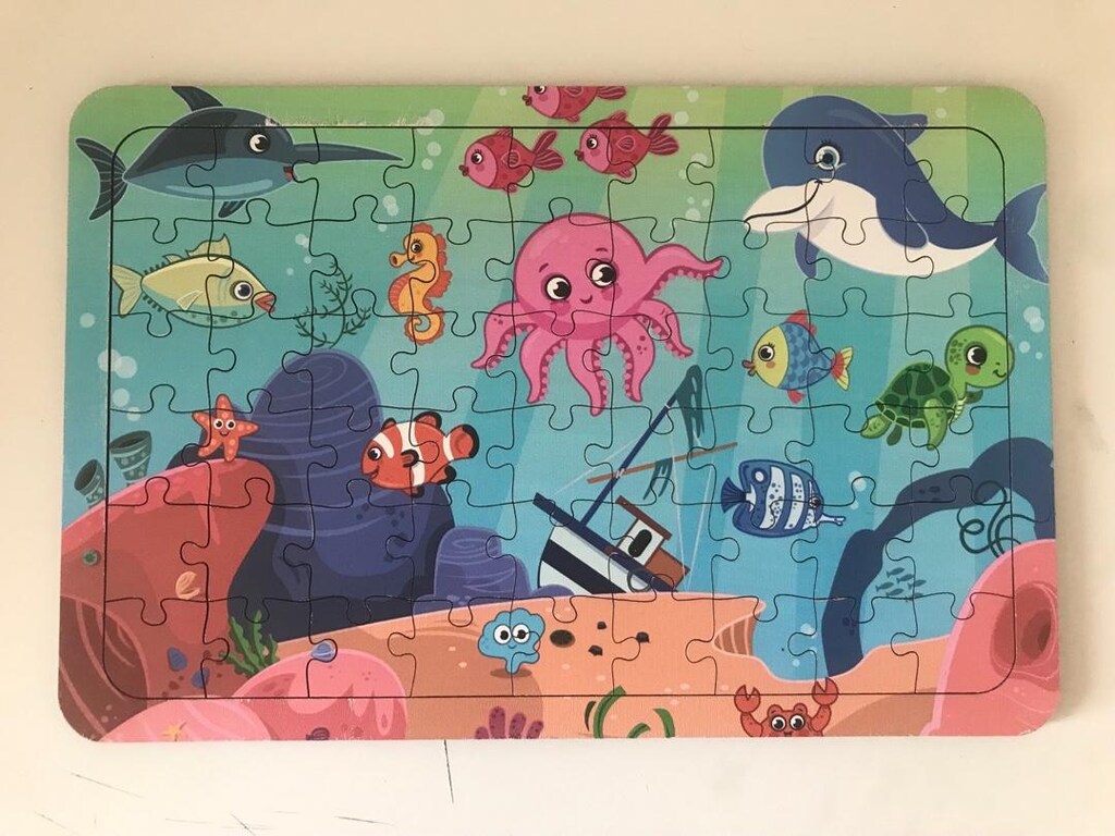 54 parça ahşap puzzle 8 adet - 7
